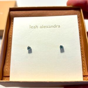 Aquamarine studs in sterling silver